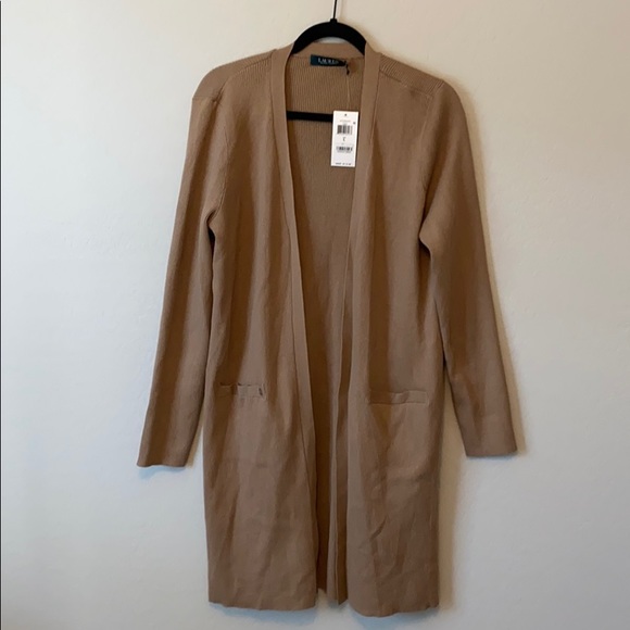 Lauren Ralph Lauren Sweaters - Lauren Ralph Lauren Camel Brown Open Face Sweater